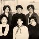 Коллектив учителей Струговской школы 1970 гг. Вольнягина К.С. в первом ряду, первая слева.