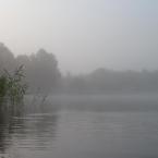 Утро в деревне Работино на озере...