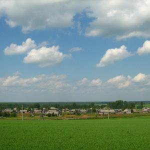 Село Шалегово (вид с бороничёвской горы)