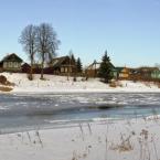 Село Выдропужск и река Тверца. Февраль 2015 г. Фото: А. Максимов.