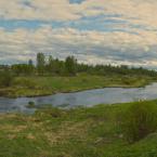 Панорамный вид через реку Тьма, май 2014 г. Фото: А. Максимов.