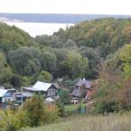Деревня Яшельча, на заднем плане река Волга.