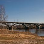 Мост через Волгу, апрель 2013 г. Фото: Анатолий Максимов.