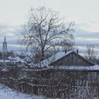 Большое Село, на заднем плане церковь Петра и Павла. Декабрь 2015 г. Фото: Анатолий Максимов.