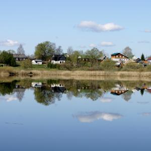 Деревня Горки, вид с реки Волги. Май 2013 г. Фото: Анатолий Максимов.