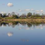 Вид через залив реки Волги. Май 2013 г. Фото: Анатолий Максимов.