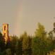 Летняя радуга над Храмом. Деревня Котлованово.