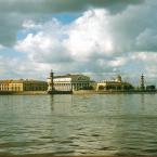 Ленинград, вид на стрелку Васильевского острова. 1956 год