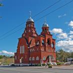 Троицкая (Красная) церковь, вид с противоположной стороны Дворянской улицы. Август 2015 г. Фото: А. Востриков.
