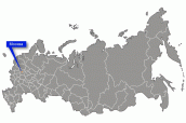 Город Москва - субъект РФ на карте России
