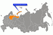 Архангельская область на карте России