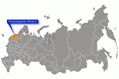 Ленинградская область на карте России