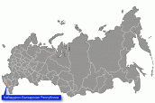 Кабардино-Балкарская Республика на карте России