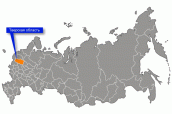 Тверская область на карте России